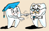teeth shaking hands